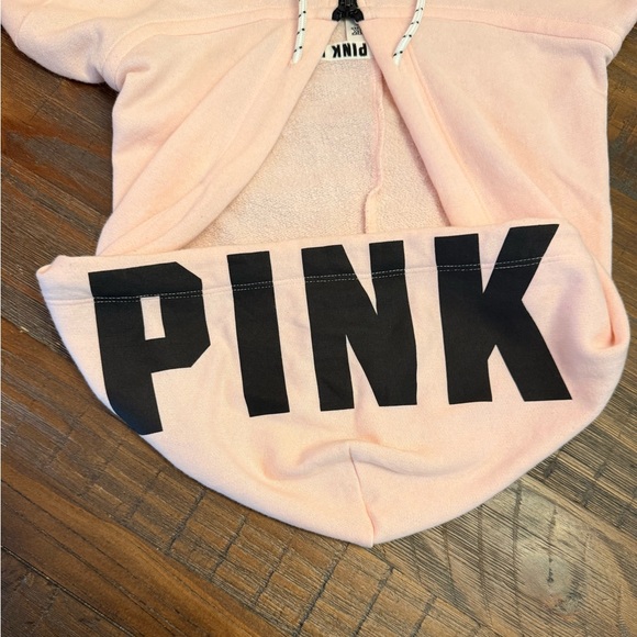Victoria’s Secret Pink Colorblock Zip Hoodie – Size Large - Picture 7 of 11